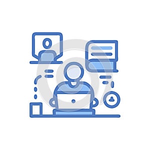 Remote Study Icon for Online Learning