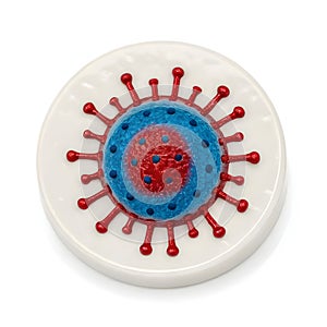 Virus icon isolated on white background photo