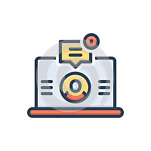Color illustration icon for Respond, response and reaction photo