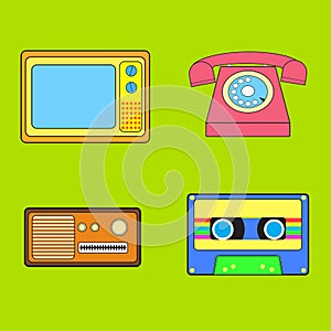 icon retro 90s good for mockup, print, design, wallpaper, sosial media, background