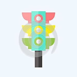 Icon Road Traffic. related to Car ,Automotive symbol. flat style. simple design editable. simple illustration photo