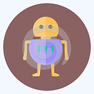 Icon Robot. suitable for Programming symbol. flat style. simple design editable. design template vector. simple symbol