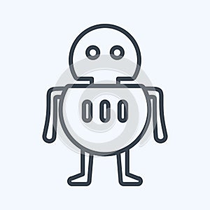 Icon Robot. suitable for Programming symbol. line style. simple design editable. design template vector. simple symbol