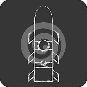 Icon Rocket. related to Weapons symbol. chalk Style. simple design editable. simple illustration