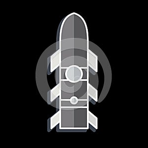 Icon Rocket. related to Weapons symbol. glossy style. simple design editable. simple illustration