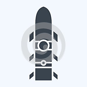 Icon Rocket. related to Weapons symbol. glyph style. simple design editable. simple illustration