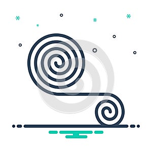 Mix icon for Roll, fabricmaterial and rope