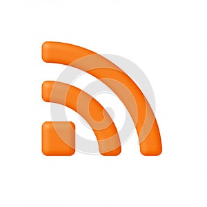 Icon of an RSS feed symbol,