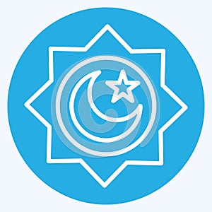 Icon Rub el Hizb. related to Ramadan symbol. blue eyes style. simple design editable. simple illustration