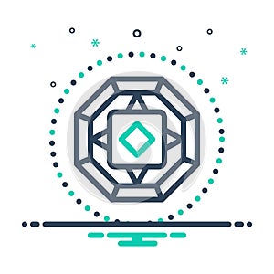 Mix icon for Sapphire, gem and diamond