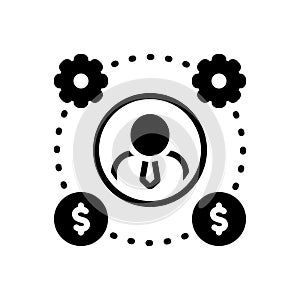 Black solid icon for Scheme, plan and program