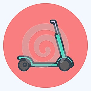 Icon Scootie. suitable for Toy symbol. color mate style. simple design editable. design template vector. simple symbol