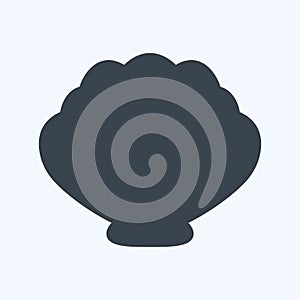 Icon Sea Shell. suitable for Sea symbol. glyph style. simple design editable. design template vector. simple symbol illustration