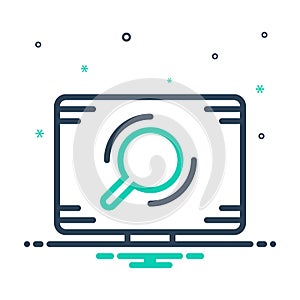 mix icon for Search Process, search and magnifer