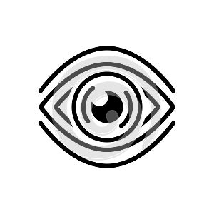 Black line icon for See, discern and sight photo