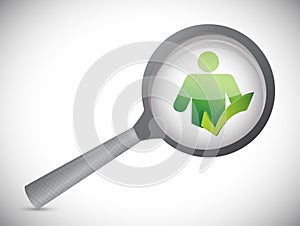Icon selection magnify search illustration design