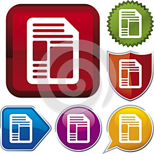 Icon series: document (vector)