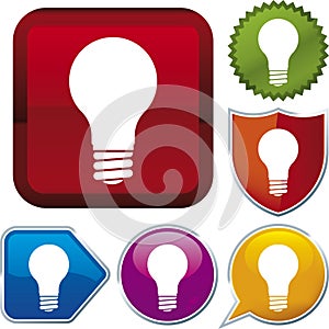 Icon series: lightbulb (vector