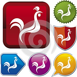 Icon series: rooster