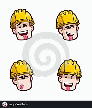 Construction Worker - Expressions - Affection - Zany - Variations