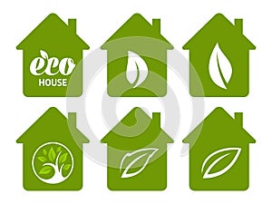 Icon set. Eco house