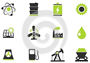 Icon Set, Energy and Industry