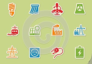 Icon Set, Energy and Industry