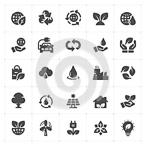 Icon set - environment filled icon style photo