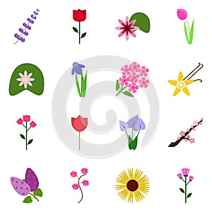 Icon set floret