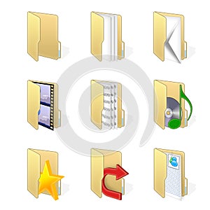 Icon set folders photo