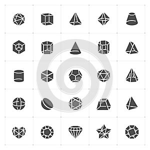 Icon set - Geometric Shapes and Polygon icon vector illustration