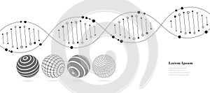 icon set. globe grid. wire frame planets. abstract DNA molecules. globe icons. 3d object concept