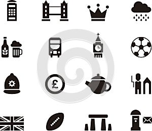 Icon set for London and Britain photo