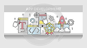 Icon set for mobile application development.