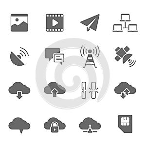 Icon set - network communication