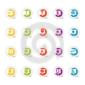 Icon Set Talk Bubbles (Vector