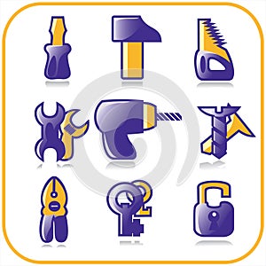 Icon set. Tools