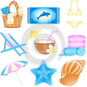 Icon set Vacations photo