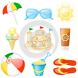 Icon set Vacations photo