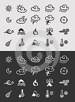 Icon Set Weather and Natural Disasters
