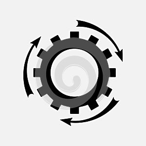 Icon setting parameters, setting the work gear with arrow