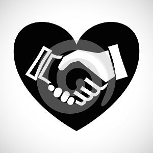 Icon Shape Handshake with heart