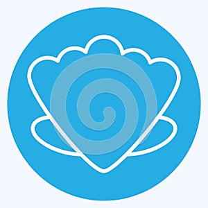 Icon Shell. suitable for Summer symbol. blue eyes style. simple design editable. design template vector. simple illustration