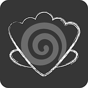 Icon Shell. suitable for Summer symbol. chalk Style. simple design editable. design template vector. simple illustration