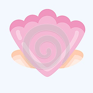 Icon Shell. suitable for Summer symbol. flat style. simple design editable. design template vector. simple illustration
