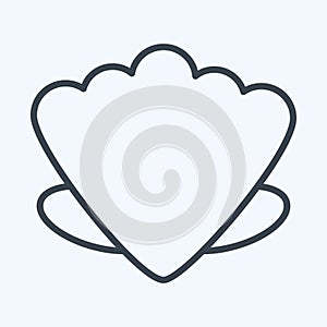 Icon Shell. suitable for Summer symbol. line style. simple design editable. design template vector. simple illustration