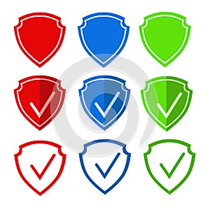 Icon of the shield symbolizes protection for mobile apps and web