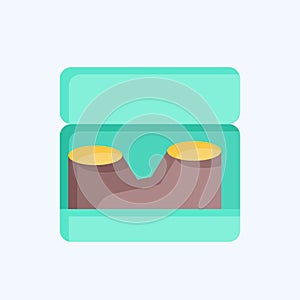 Icon Shoebox. related to Shoemaker symbol. flat style. simple design editable. simple illustration