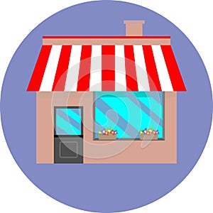 Icon shop building retail