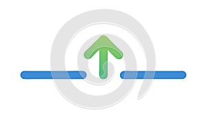 An Icon Showing the Upload Process with a Progress Bar and Arrow, vector design Generative AI